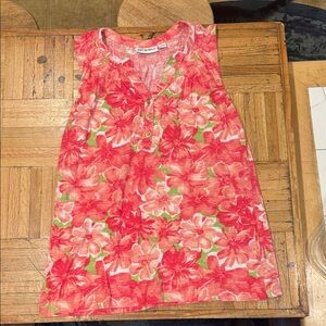 Pink/Orange Floral Women’s Tank Top